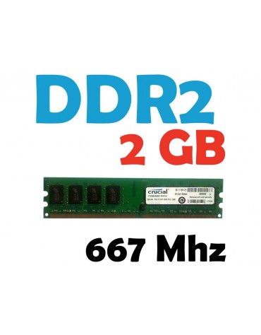 Memoria RAM 2 GB DDR2 667 Mhz PC2-5300 PC Varias