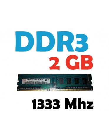 Memoria RAM 2 GB DDR3 1333 Mhz PC3-10600 Varias