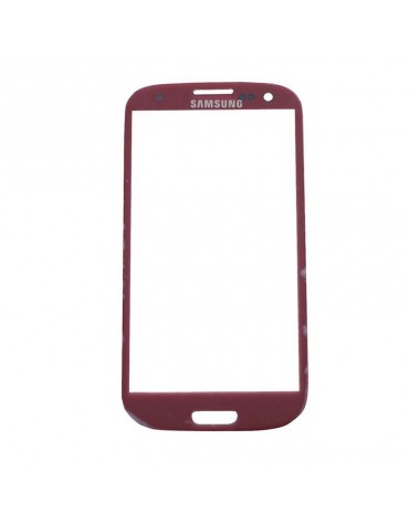 Cristal Frontal Samsung Galaxy S3 i9300 Rojo