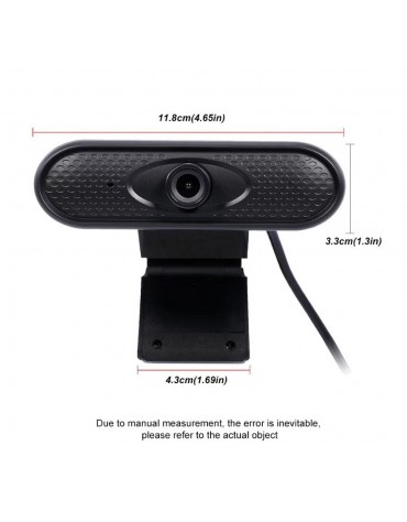 Cámara Web USB  Webcam Con Micrófono Full Hd 1080p para PC y Laptop