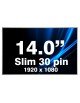 Pantalla Display 14.0" LED Slim 1920 x 1080 Inf/Der 30 pin con brackets