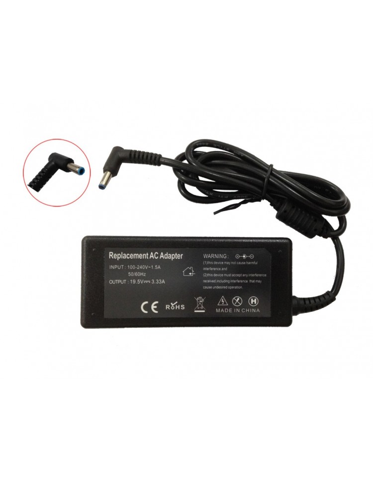 Cargador HP Punta azul 19.5 V, Cargador Generico Exa HP Punta azul 19.5 V  - 3.33