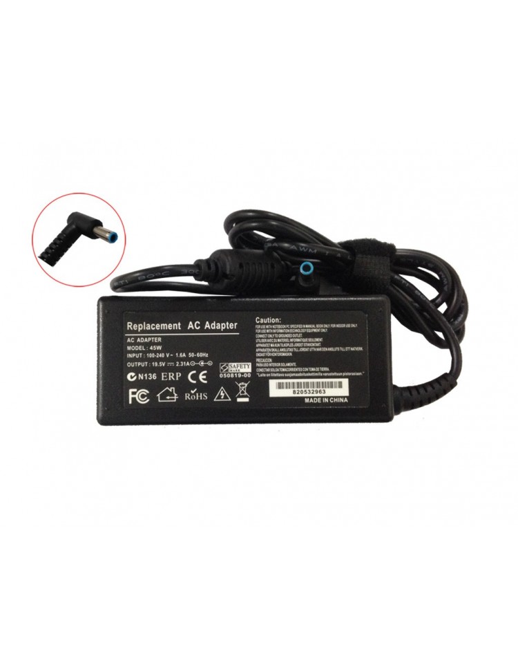 Cargador Laptop HP ( Punta Azul ) 19.5v - 2.31A - 45W HP