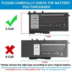 Bateria Para Dell Latitude 15 5590 5591 / 14 5491 / 12 5280 E5480 E5580 E5490 E5491 E5590 3DDDG - Image 3