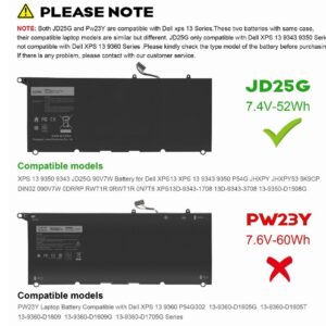 Bateria Para Dell Xps 13 9343 9350 Xps 13d 9343 JD25G - Image 3