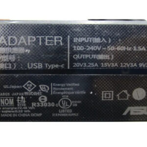 Cargador Original Asus 20V 3.25 65W USB Tipo C / USB-C - Image 3